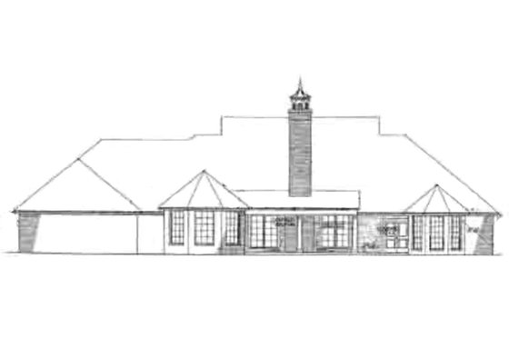 Exterior - Rear Elevation for Farmhouse House Plan #310-239 - 4 bed, 3.5 bath