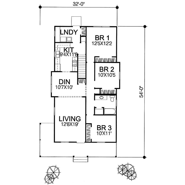 Ranch Floor Plan - Main Floor Plan #50-232