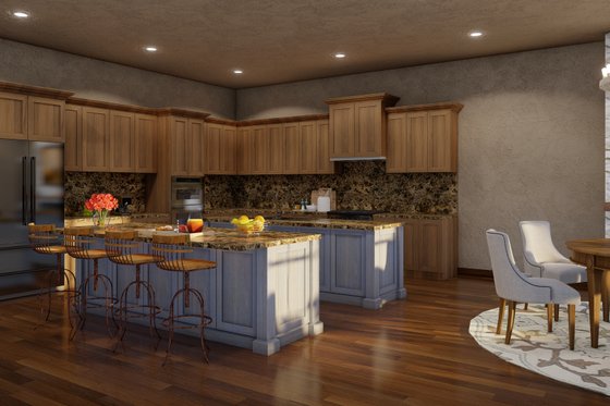 Interior - Kitchen 1 for European House Plan #923-31 - 4 bed, 3.5 bath