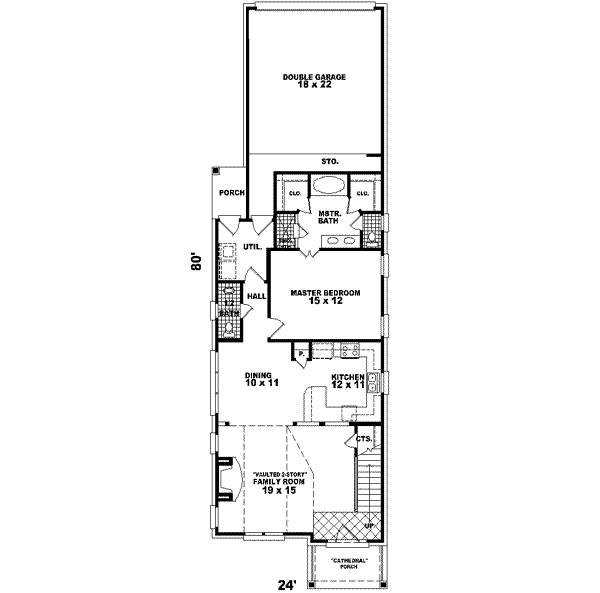 Contemporary Floor Plan - Main Floor Plan #81-453