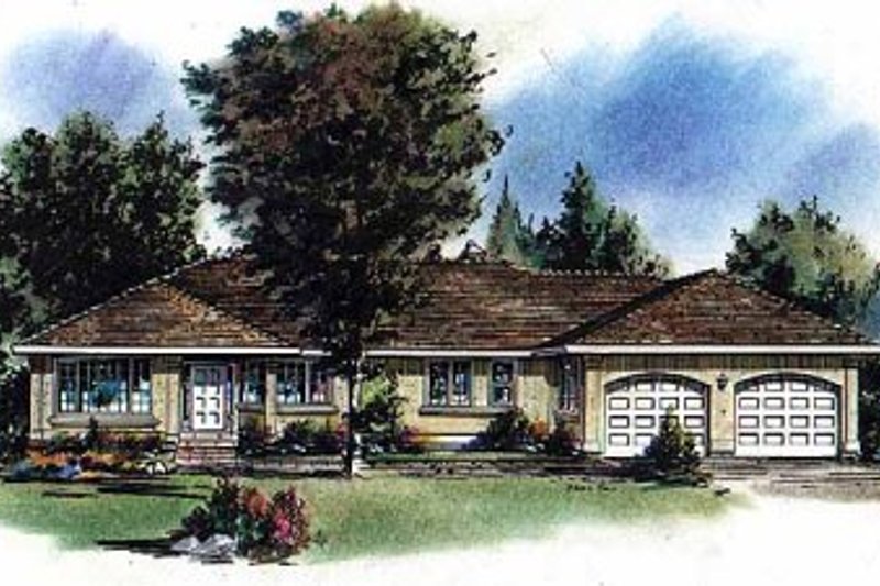House Blueprint - Ranch Exterior - Front Elevation Plan #18-115