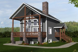 Bungalow Exterior - Front Elevation Plan #117-697
