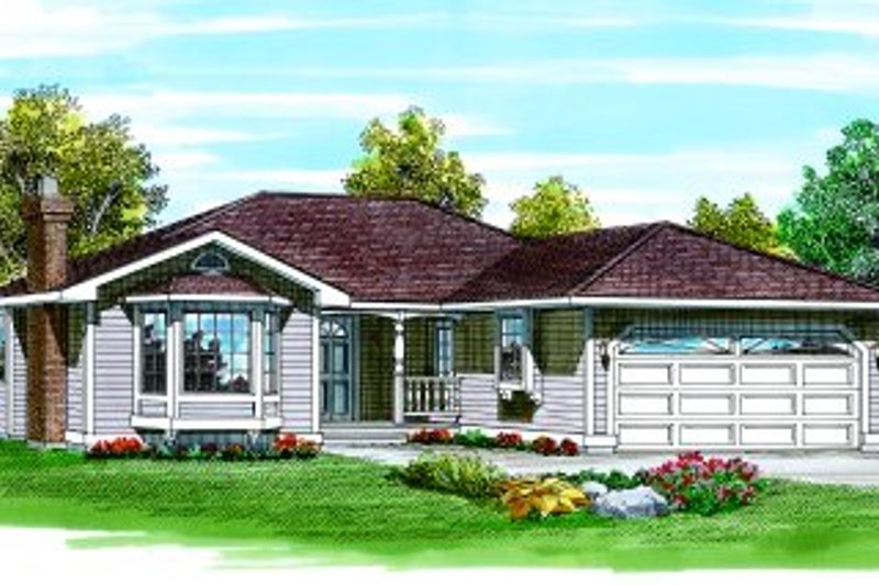 Exterior - Front Elevation 2 for Traditional House Plan #47-251 - 3 bed, 2 bath