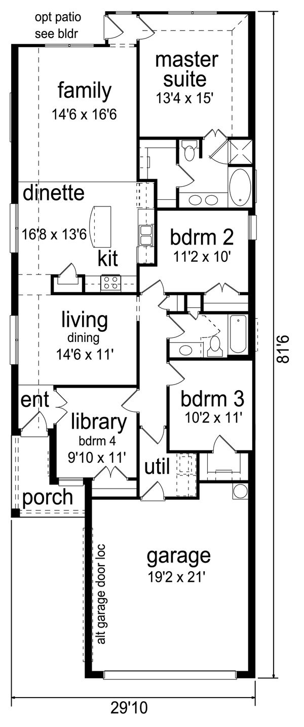 Traditional Floor Plan - Main Floor Plan #84-640