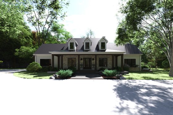 Exterior - Front Elevation 3 for Country House Plan #1094-20 - 3 bed, 4 bath