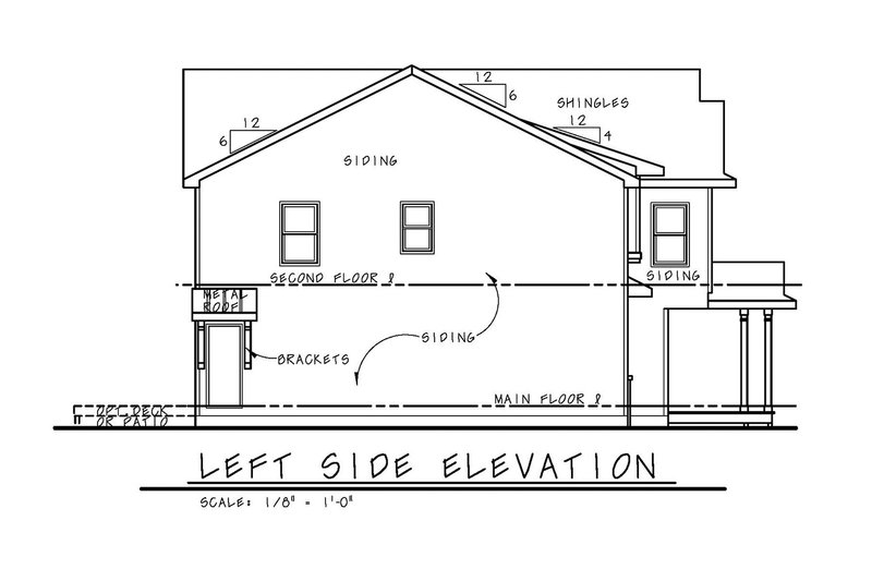 Dream House Plan - Left Side Elevation