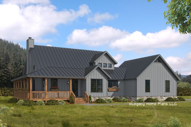 House Blueprint - Country Exterior - Front Elevation Plan #932-767