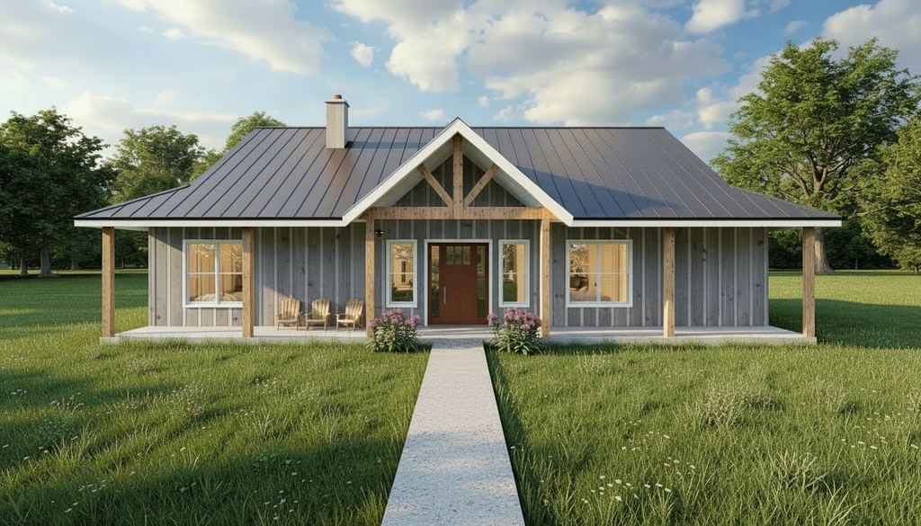 Exterior - Front Elevation 2 for Farmhouse House Plan #1127-22 - 3 bed, 2 bath
