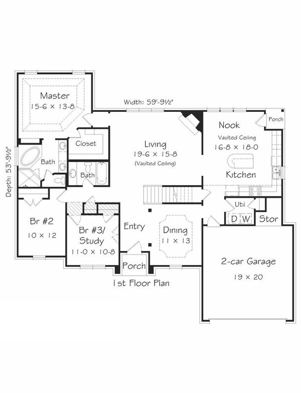 Floor Plan - Main Floor Plan #329-331