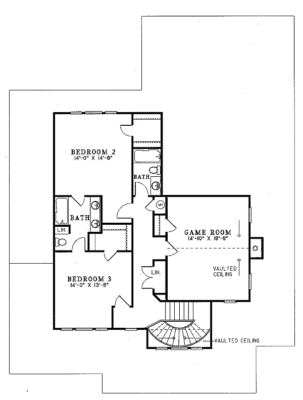 House Plan Design - Country Floor Plan - Upper Floor Plan #17-242