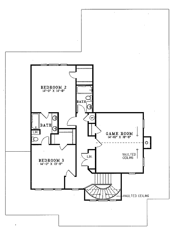Home Plan - Country Floor Plan - Upper Floor Plan #17-242