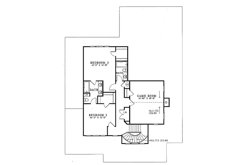 Dream House Plan - Floor Plan - Upper Floor for Country House Plan #17-242 - 3 bed, 3.5 bath