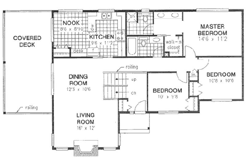 House Plan Design - Floor Plan - Main Floor for Bungalow House Plan #18-9004 - 3 bed, 2 bath