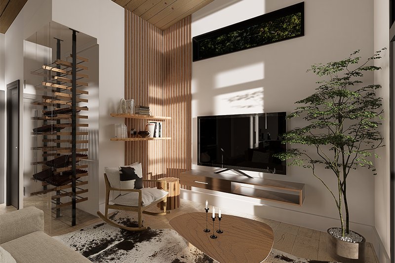House Design - Interior - Family Room 1 for Bungalow House Plan #23-2826 - 3 bed, 2 bath