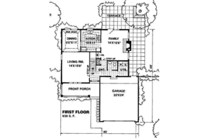 Floor Plan - Main Floor for Traditional House Plan #116-182 - 3 bed, 3 bath
