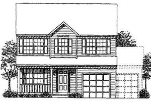 Colonial Exterior - Front Elevation Plan #320-304