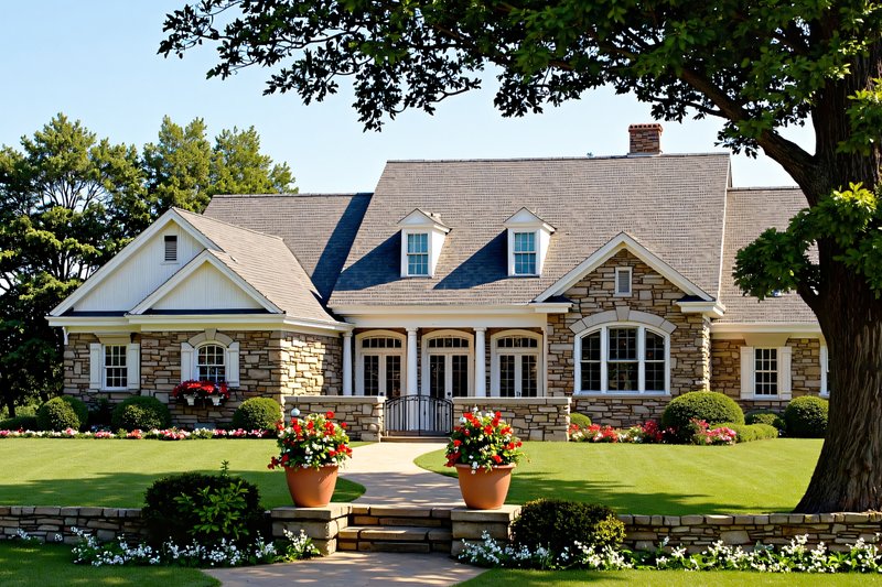 Country Style House Plan - 4 Beds 3.5 Baths 4476 Sq/Ft Plan #137-279 Photo