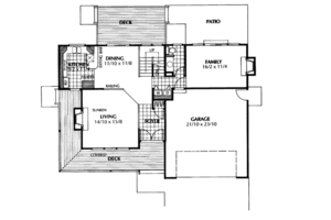 Floor Plan - Main Floor for Country House Plan #87-207 - 3 bed, 2.5 bath