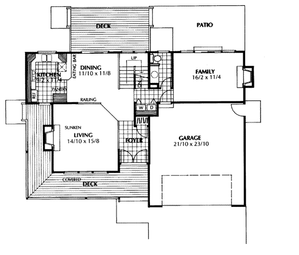 Country Floor Plan - Main Floor Plan #87-207