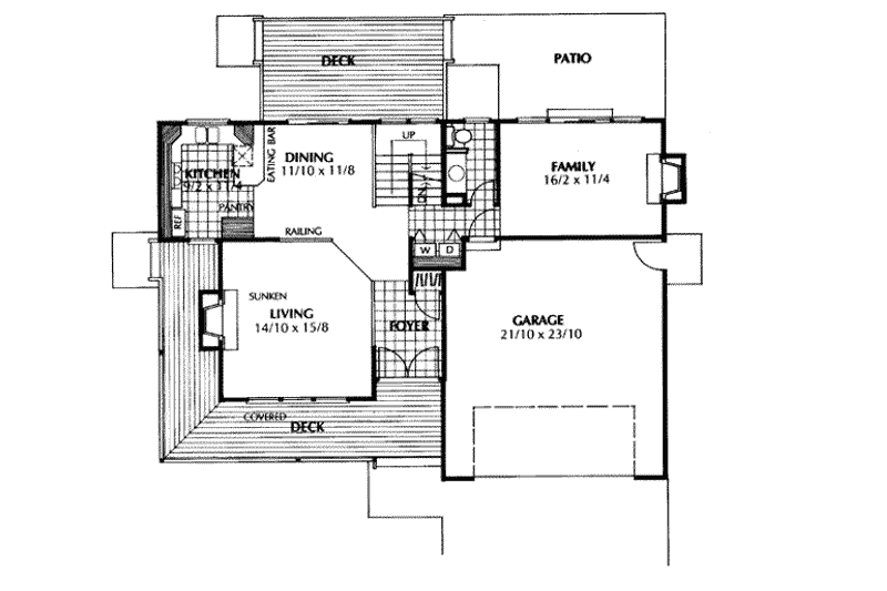 Home Plan - Floor Plan - Main Floor for Country House Plan #87-207 - 3 bed, 2.5 bath