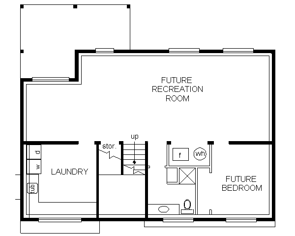 Traditional Floor Plan - Lower Floor Plan #18-312
