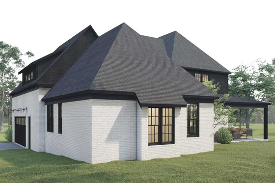 Exterior - Rear Elevation for Tudor House Plan #1079-7 - 5 bed, 4 bath