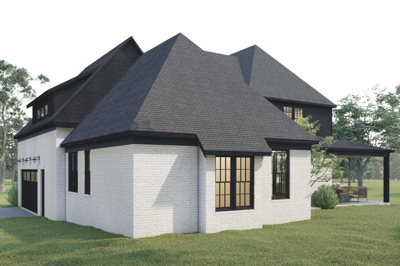 House Blueprint - Exterior - Rear Elevation for Tudor House Plan #1079-7 - 5 bed, 4 bath