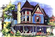 Victorian Style House Plan - 3 Beds 2.5 Baths 2400 Sq/Ft Plan #43-105 