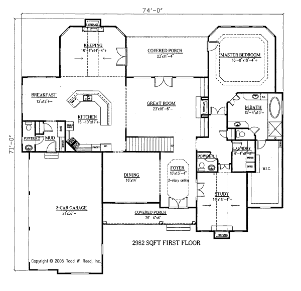 Traditional Floor Plan - Main Floor Plan #437-49