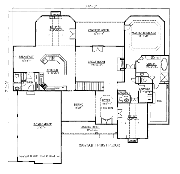 Home Plan - Traditional Floor Plan - Main Floor Plan #437-49
