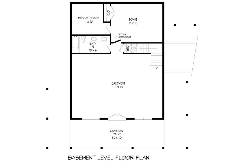 House Design - Floor Plan - Lower Floor for Country House Plan #932-1052 - 4 bed, 4.5 bath