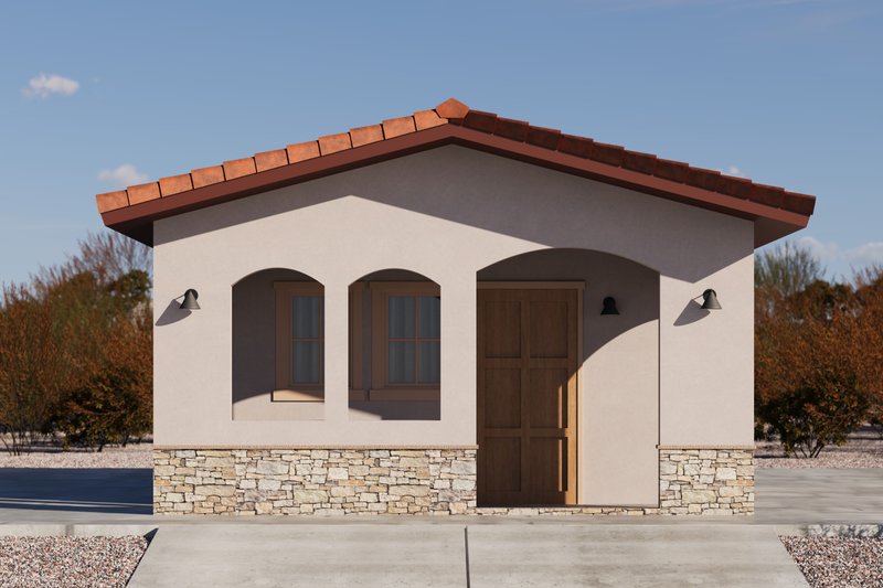 Adobe / Southwestern Style House Plan - 0 Beds 1 Baths 311 Sq/Ft Plan #1106-186 Exterior