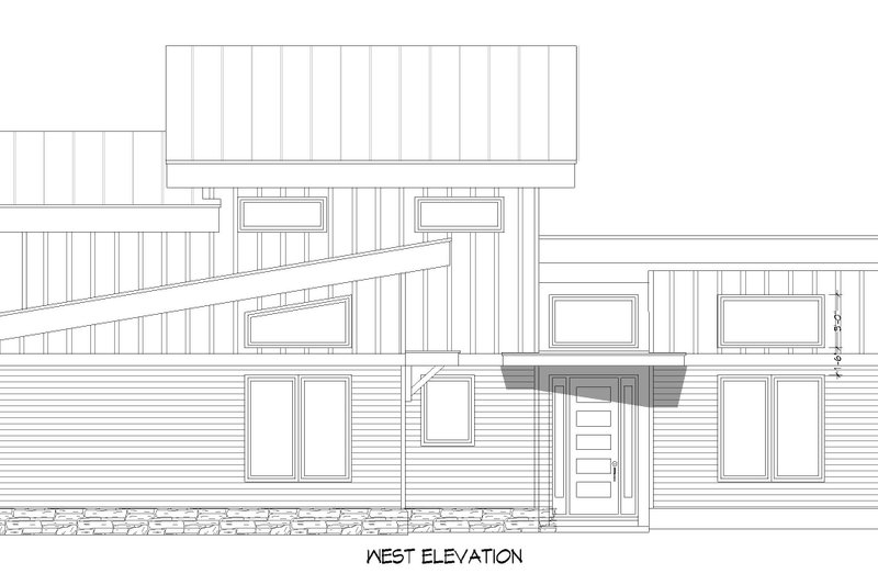 House Plan Design - Exterior - Front Elevation 3 for Modern House Plan #932-719 - 4 bed, 3 bath