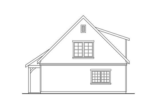 Exterior - Rear Elevation for Craftsman House Plan #124-1235, 0 bath