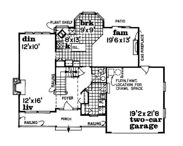 Traditional Floor Plan - Main Floor Plan #47-263