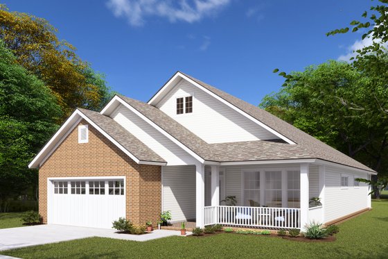Exterior - Other Elevation for Traditional House Plan #513-14 - 3 bed, 2 bath