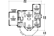 Country Style House Plan - 2 Beds 1 Baths 1146 Sq/Ft Plan #25-4652 