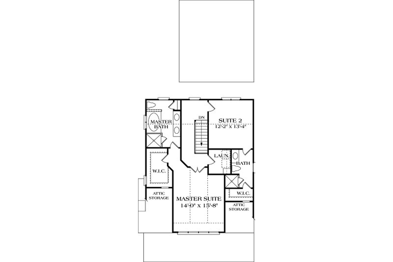 Home Plan - Floor Plan - Upper Floor for Craftsman House Plan #453-3 - 3 bed, 3 bath