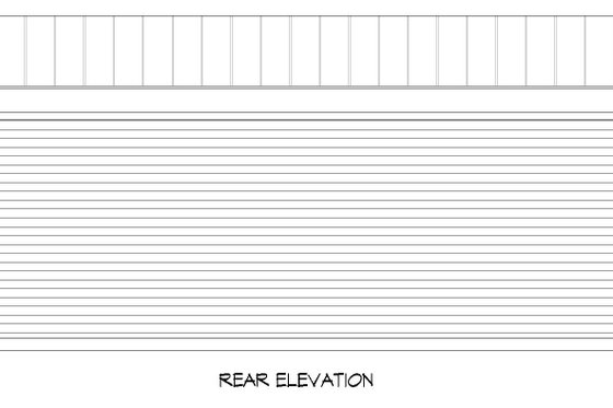 Exterior - Rear Elevation for Contemporary House Plan #932-652, 0 bath