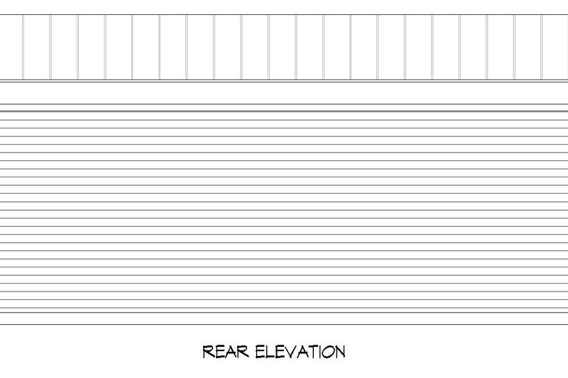 House Blueprint - Exterior - Rear Elevation for Contemporary House Plan #932-652, 0 bath