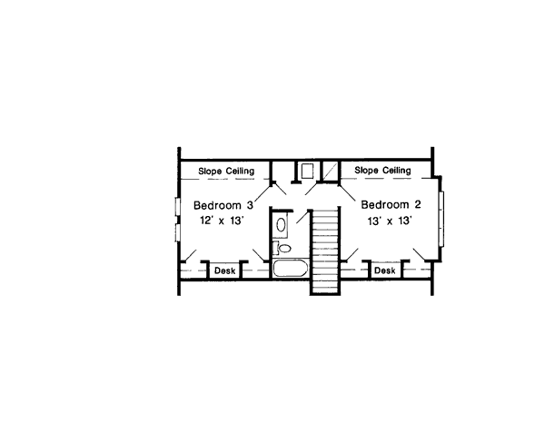 Architectural House Design - European Floor Plan - Upper Floor Plan #410-313