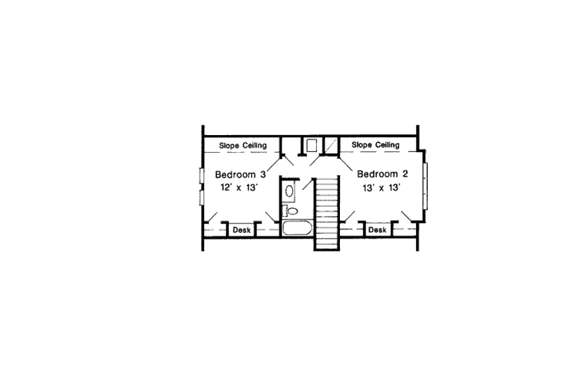 Architectural House Design - Floor Plan - Upper Floor for European House Plan #410-313 - 3 bed, 2.5 bath
