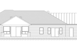 Exterior - Rear Elevation for Ranch House Plan #1077-4 - 3 bed, 2 bath