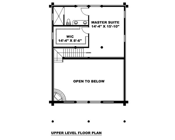 Home Plan - Log Floor Plan - Upper Floor Plan #117-1060