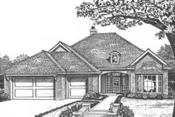 Exterior - Front Elevation for Traditional House Plan #310-410 - 3 bed, 2.5 bath