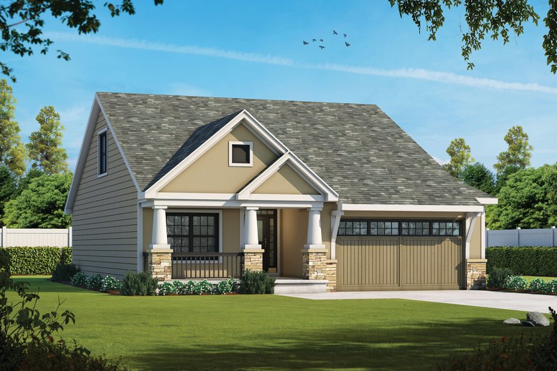 Cottage Style House Plan - 3 Beds 3 Baths 1898 Sq/Ft Plan #20-2349