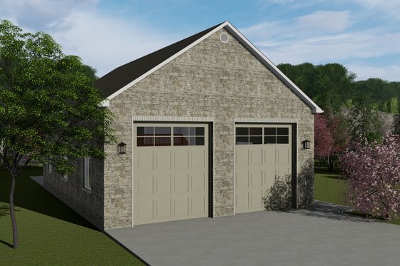Exterior - Front Elevation 3 for Traditional House Plan #1060-85, 1 bath