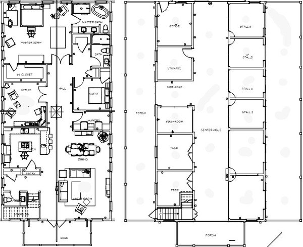 Barndominium Floor Plan - Main Floor Plan #921-31
