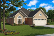 Traditional Style House Plan - 3 Beds 2 Baths 1750 Sq/Ft Plan #17-102 Exterior 