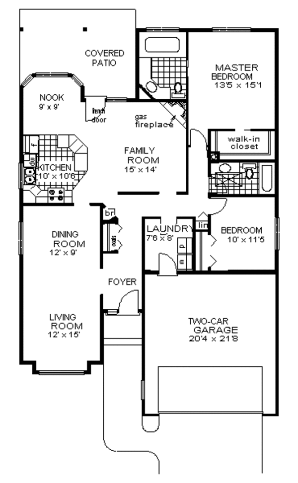 House Design - Ranch Floor Plan - Main Floor Plan #18-108